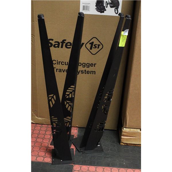 SET OF 4 NEW LEAF DESIGN METAL LEGS