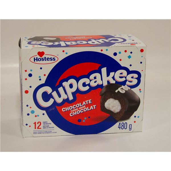 12 HOSTESS CUPCAKES - CHOCOLATE FLAVOUR 480G PER