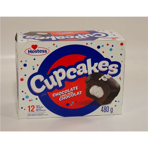 12 HOSTESS CUPCAKES - CHOCOLATE FLAVOUR 480G PER