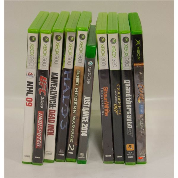LOT ASSORTED XBOX VIDEO GAMES
