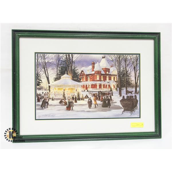 WALTER CAMPBELL FRAMED PRINT " WINTER