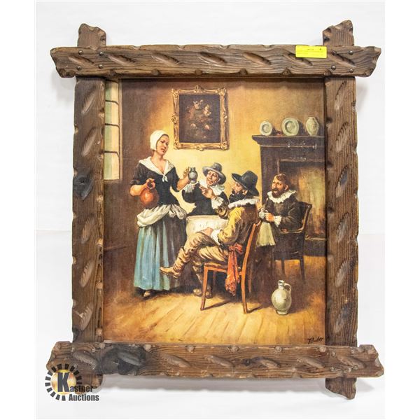 ESTATE EUROPEAN WOOD FRAME APPROX 20X24