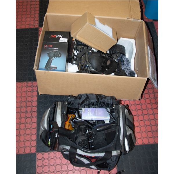 LARGE RC CAR CHASSIS, BATTERY CONTROLLER LOT