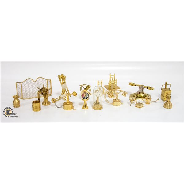 VINTAGE BRASS DOLLHOUSE MINIATURES