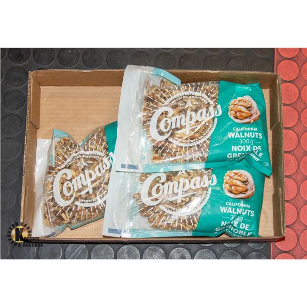 3 CALIFORNIA WALNUT PACKS 300 GRAM BAGS BB 6/24