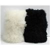 Image 1 : 100% SHEEPSKIN WHITE & BLACK THROW PILLOWS