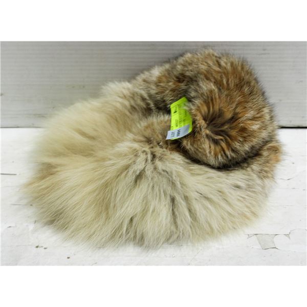 ESTATE WOLF FUR HAT ADULT SIZE REAL FUR-ESTATE