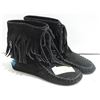 Image 1 : SIZE 9 FRINGE MUKLUK BOOTS WITH EMBROIDERED