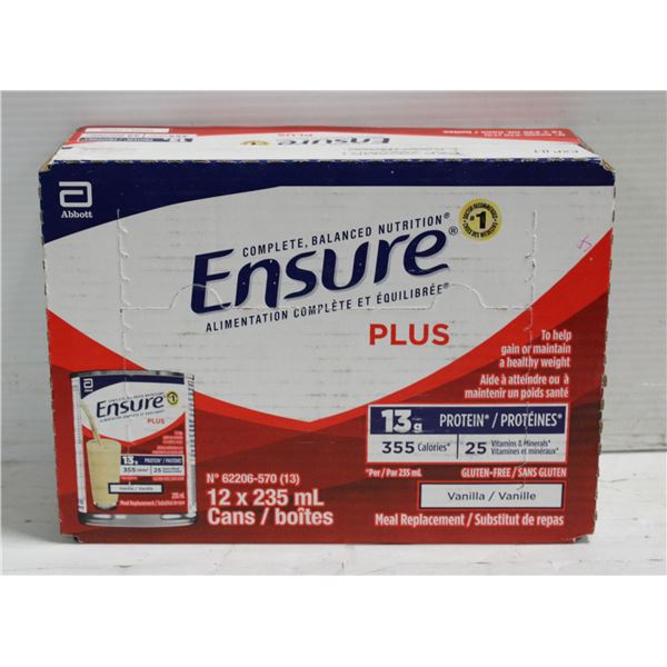 CASE OF ENSURE PLUS VANILLA EXP. MARCH 1/2025