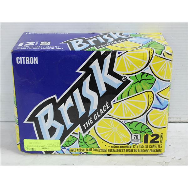 NEW CASE OF 12 LEMON BRISK ICED TEA 12 X 355ML
