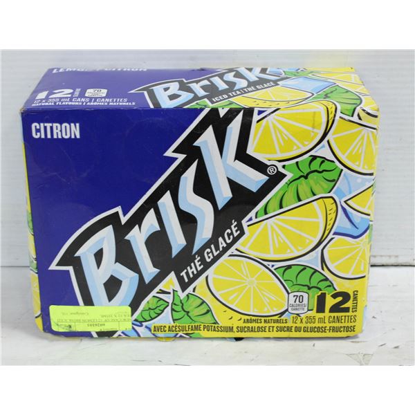 NEW CASE OF 12 LEMON BRISK ICED TEA 12 X 355ML