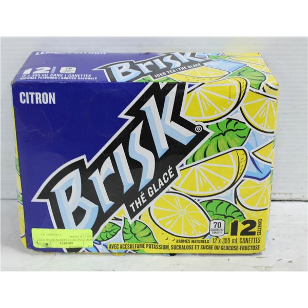 NEW CASE OF 12 LEMON BRISK ICED TEA 12 X 355ML