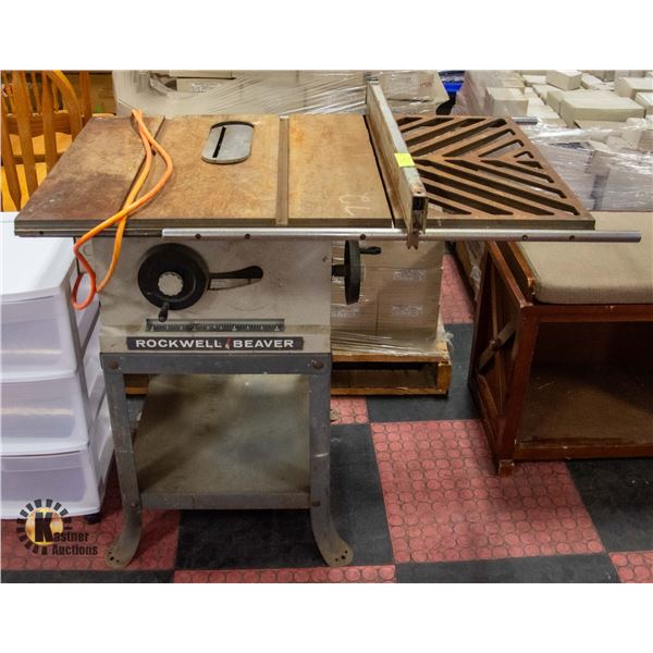 ROCKWELL / BEAVER TABLE SAW WITH CRAFTSMAN 3/4HP