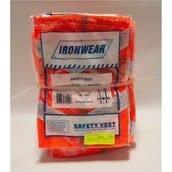 BUNDLE OF 10 BRAND NEW HI-VIZ SAFETY VESTS