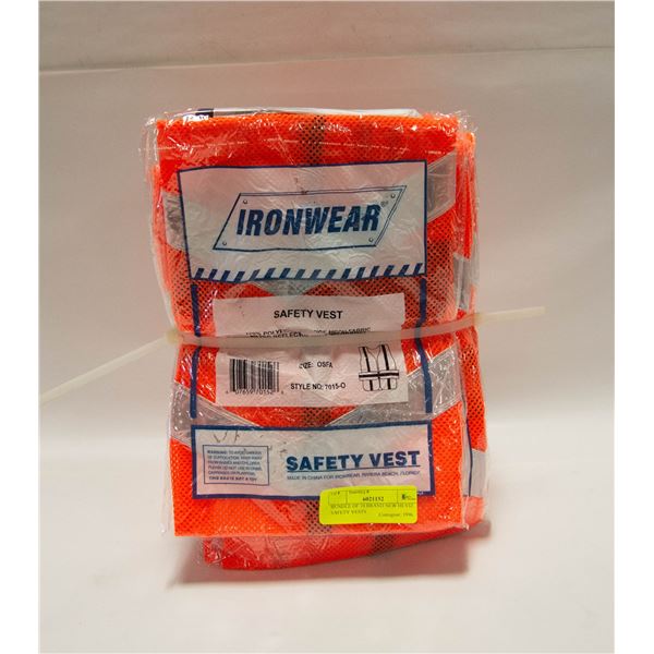 BUNDLE OF 10 BRAND NEW HI-VIZ SAFETY VESTS
