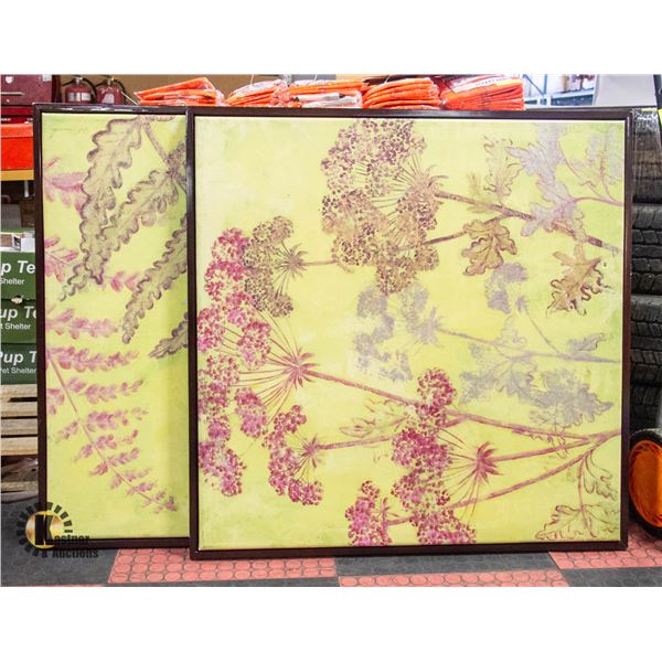 TWO LARGE PICTURES 39.5" X 39.5"