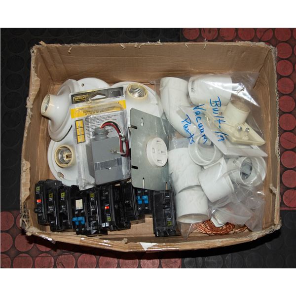 BOX OF ELECTRIAL ITEMS