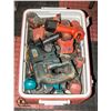 Image 1 : TOTE OF ASSORTED CORDLESS TOOLS