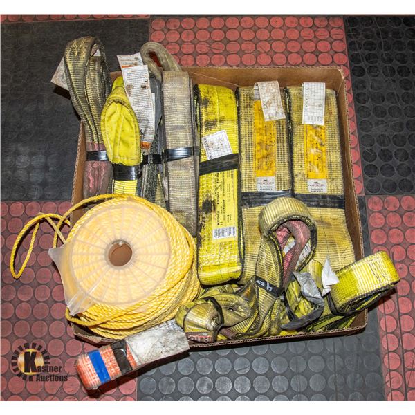 TRAY OF ROPE & SLINGS