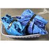 Image 1 : 2X LARGE BLUE TARPS, IN LARGE TOTE,