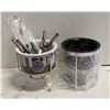 Image 1 : 2 NEW FONDUE SETS ONE WITH FORKS ONE WITH SPOONS