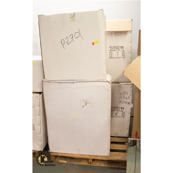 PALLET WITH VARIOUS BOXES FILLED LANTERN