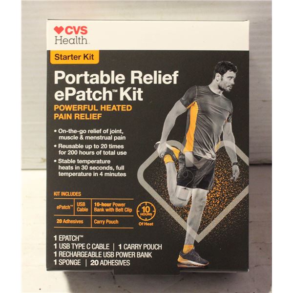 BRAND NEW CVS HEALTH PORTABLE RELIEF EPATCH KIT
