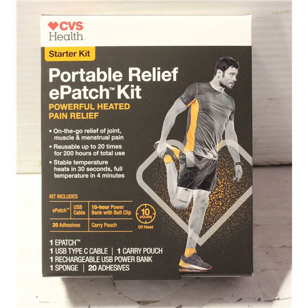 BRAND NEW CVS HEALTH PORTABLE RELIEF EPATCH KIT