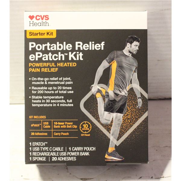 BRAND NEW CVS HEALTH PORTABLE RELIEF EPATCH KIT