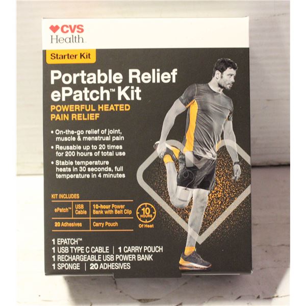 BRAND NEW CVS HEALTH PORTABLE RELIEF EPATCH KIT