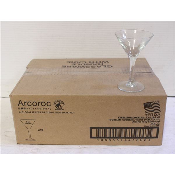NEW CASE WITH 12 X 3 OZ ARCOROC FULLY TEMPERED-