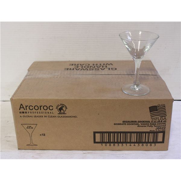 NEW CASE WITH 12 X 3 OZ ARCOROC FULLY TEMPERED-