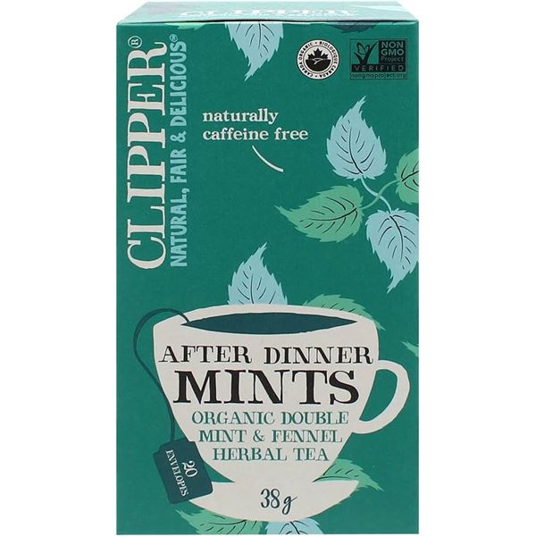 NEW 2 X 38G CLIPPER AFTER DINNER MINTS ORGANIC TEA