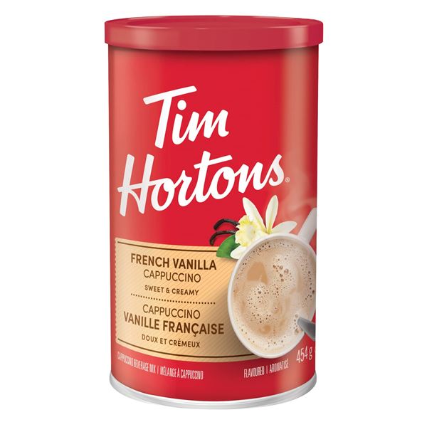 NEW TIM HORTONS FRENCH VANILLA INSTANT CAPPUCCINO