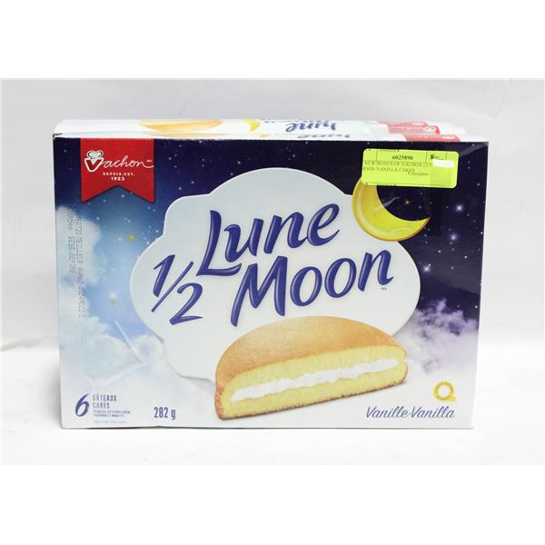 3 NEW BOXES OF VACHON LUNE 1/2 MOON VANILLA CAKES