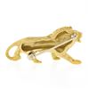 Image 2 : Vintage 18K Yellow Gold Detailed Textured Standing Lion w/ Ruby Eye Brooch Pin