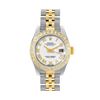 Image 2 : Rolex Ladies 18K Gold And Steel White Roman Diamond Bezel Hidden Clasp Datejust