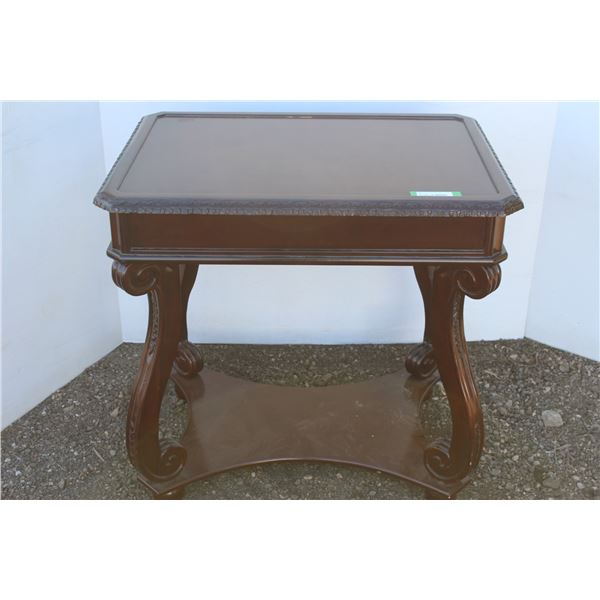 *** Baroque European Style Game Playing Table w/Removable Top - Chess, Checkers 