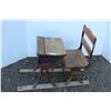 Image 1 : *** Antique Wood & Cast School Desk - Some Wear