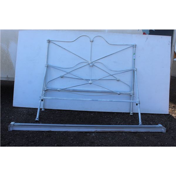 *** Cast Iron Bed Frame - Headboard: 54" x 43" Rails: 72" Long