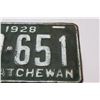 Image 3 : Saskatchewan License Plate - 1928