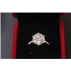 Image 3 : ^ 5 CT Diamond & Sterling Silver Ring - Size 7 - GRA Certified Round Brilliant Cut Moissanite Stone 