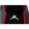 Image 2 : ^ 2CT Diamond & Sterling Silver Ring - Size 8 - GRA Certified Round Brilliant Cut Moissanite Stone V