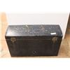 Image 1 : * Metal Car Trunk - 1920's Style - 34"x 11" x 21" - Some Wear