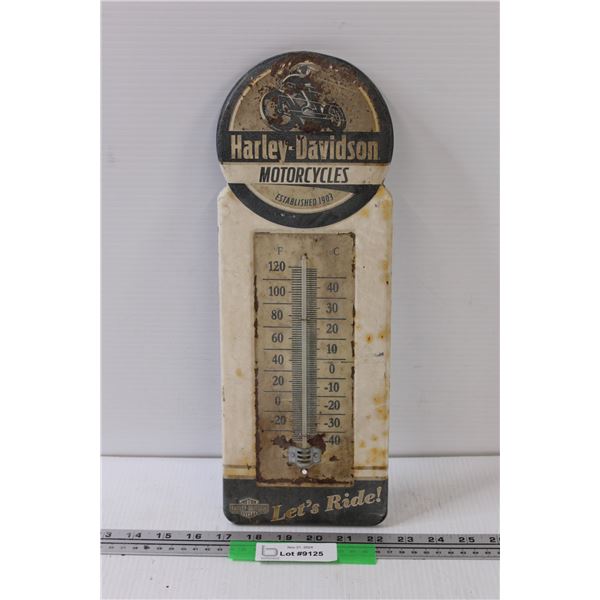 *Harley Davidson Temperature Gauge - 15.5" Tall