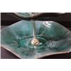 Image 3 : Blue Mountain Pottery Two Tier Dessert Serving Tray - 10" x 9" x 8"
