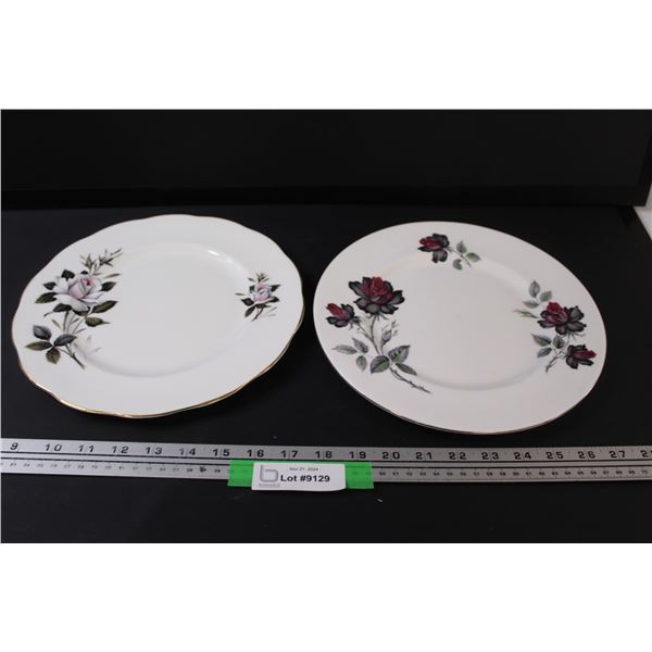 (2) Royal Albert "Rose" & "Queen's Messenger" - 10.5" Diameter
