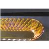 Image 3 : Amber Carnival Glass Basket Weave Celery Dish - 10.5" x 5"
