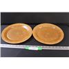 Image 1 : (2) Fire King Peach Lustre Serving Plates - 11" Diameter