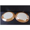 Image 5 : (2) Fire King Peach Lustre Serving Plates - 11" Diameter